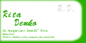 rita demko business card